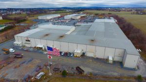 An aerial view of Greiner Industries facilities