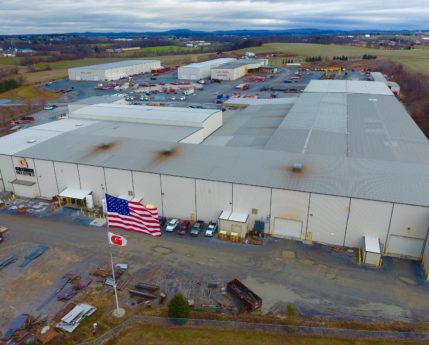 An aerial view of Greiner facilities